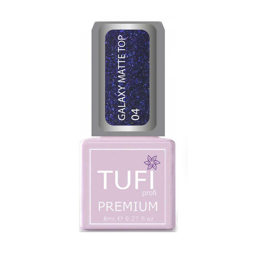 Топ для гель-лаку Tufi profi Premium Galaxy Matte Top 04 Діва, 8 мл